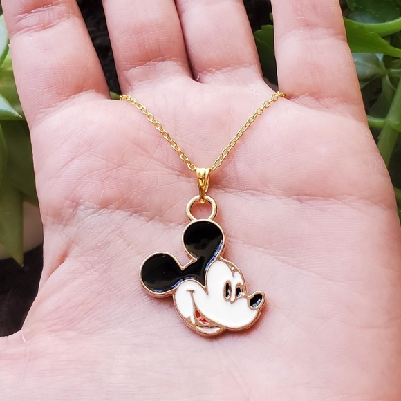 New Gold Mickey Mouse Necklace - Picture 1 of 4